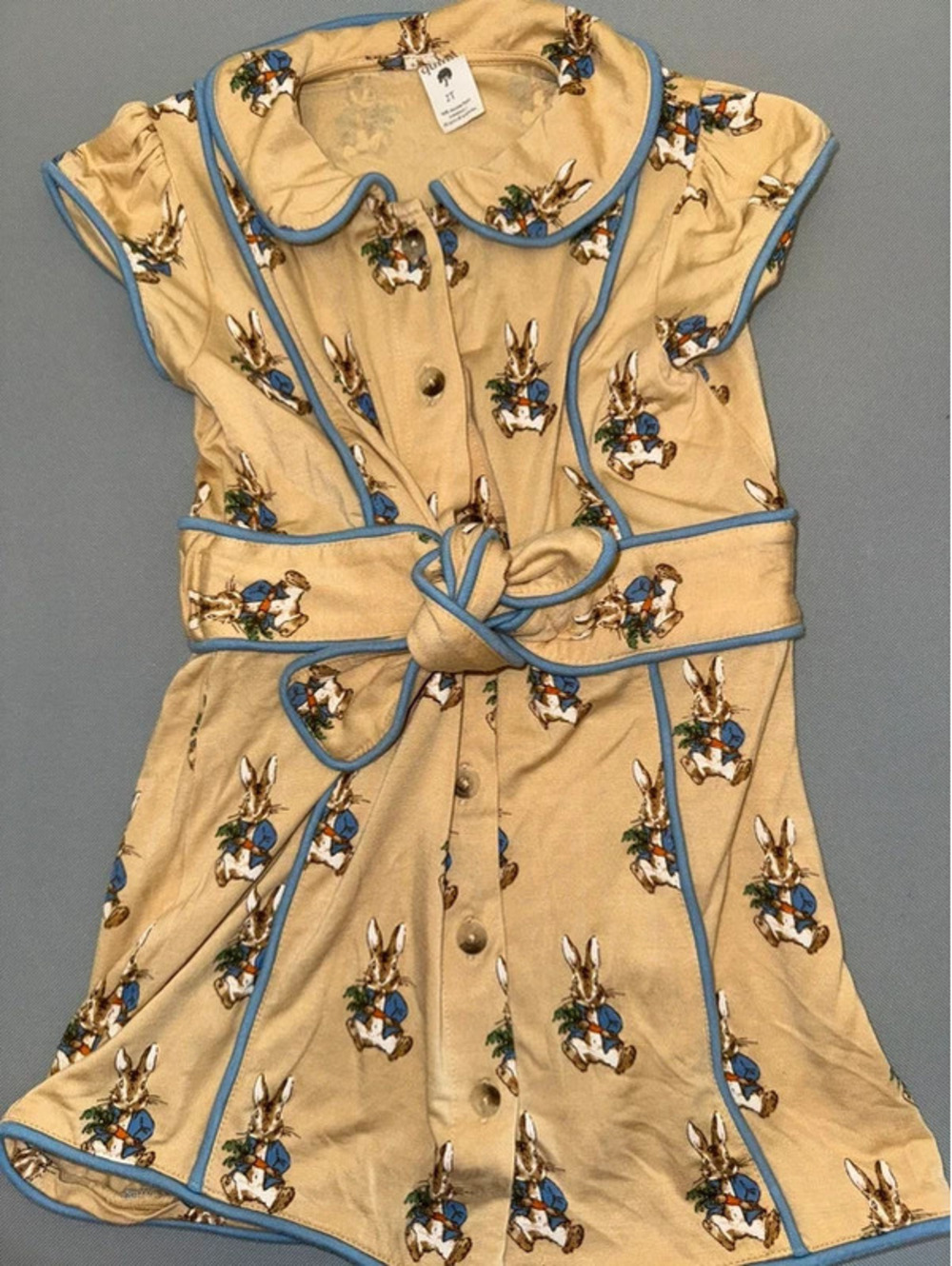 Kate Quinn Pipped Peter Rabbit Tie Dress 2T Nwot
